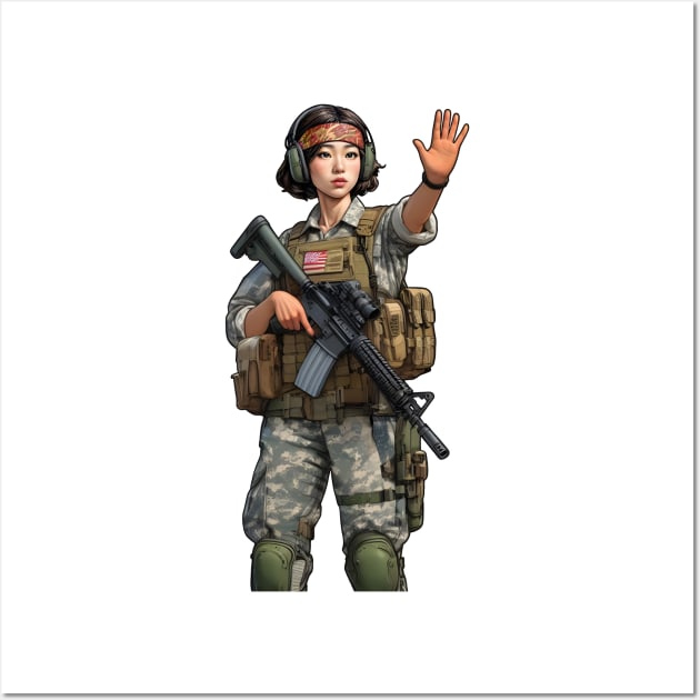 Tactical Girl Wall Art by Rawlifegraphic